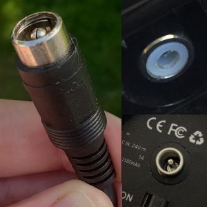 CCTV coax barrel power couplers