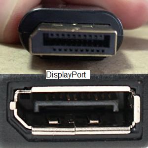 DisplayPort video connectors