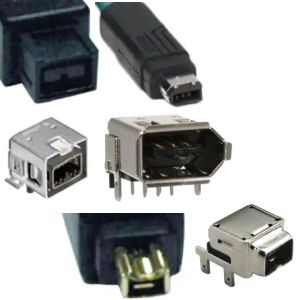 Firewire data I/O connectors