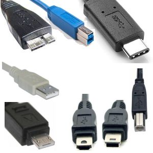 USB data I/O connectors