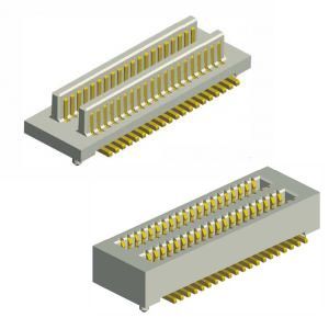 Dual-tongue mezzanine connectors